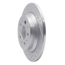 R1 99-09 Volvo S60 Rear Left Drilled & Slotted Silver Brake Rotor
