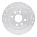 R1 90-03 Ford Escort Rear Drilled & Slotted Silver Brake Rotor Set