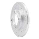 R1 88-93 Ford Festiva Front Right Drilled & Slotted Silver Brake Rotor