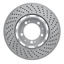 DFC 94-98 Porsche 911 Left Front Drilled Hi-Carbon Alloy Geomet Coated Rotor