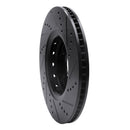 R1 17-20 Honda Civic Front & Rear Drilled & Slotted Black Brake Rotor Set