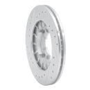 R1 87-94 Subaru Justy Front Right Drilled & Slotted Silver Brake Rotor