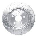 R1 11-25 Dodge Durango Rear Right Drilled & Slotted Silver Brake Rotor