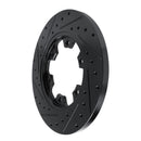 R1 15-25 Ford Transit-150 Rear Right Drilled & Slotted Black Brake Rotor