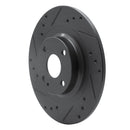 R1 Concepts 16-25 Mazda MX-5 Miata Drilled & Slotted Black Disc Brake Rotor Set - Rear
