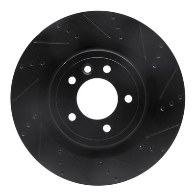R1 14-24 Land Rover Range Rover Sport Rear Right Drilled & Slotted Black Brake Rotor