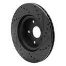 R1 86-92 Toyota Supra Front & Rear Drilled & Slotted Black Brake Rotor Set