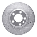 R1 03-15 Audi Q7 Front & Rear Drilled & Slotted Silver Brake Rotor Set
