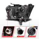 ANZO 19-24 RAM 1500 (New Body/OE Halogen) Full LED Proj Headlights DRL/SeqSig Black - Driver Side