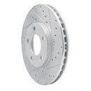 R1 91-96 Chrysler Town & Country Front Right Drilled & Slotted Silver Brake Rotor