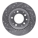 R1 69-83 Porsche 911 Rear Right Drilled & Slotted Silver Brake Rotor