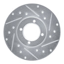 R1 76-81 Toyota Celica Front Right Drilled & Slotted Silver Brake Rotor