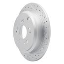 R1 05-10 Honda Odyssey Rear Right Drilled & Slotted Geo-Carbon Rotor