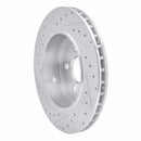 R1 06-10 Jeep Grand Cherokee Rear Right Drilled & Slotted Silver Brake Rotor