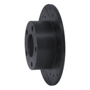 R1 92-05 Audi 100 Quattro Rear Right Drilled & Slotted Black Brake Rotor
