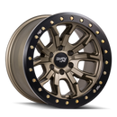 Dirty Life 9303 DT-1 17x9/8x165.1 BP/-12mm Offset/130.8mm Hub Satin Gold Wheel - Beadlock
