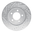 R1 91-02 Chrysler Voyager Front Right Drilled & Slotted Silver Brake Rotor