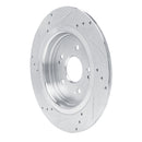 R1 15-25 Acura TLX Rear Drilled & Slotted Silver Brake Rotor Set
