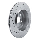 R1 20-24 Jeep Wrangler Front & Rear Drilled & Slotted Silver Brake Rotor Set