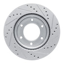 R1 19-25 Ford Ranger Front Drilled & Slotted Silver Brake Rotor Set