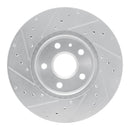 R1 10-25 Buick LaCrosse Front Drilled & Slotted Silver Brake Rotor Set