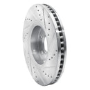 R1 05-14 Infiniti FX37 Front Left Drilled & Slotted Silver Brake Rotor