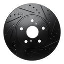 R1 86-92 Toyota Supra Front & Rear Drilled & Slotted Black Brake Rotor Set