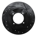 R1 82-86 Nissan Pulsar NX Front Right Drilled & Slotted Black Brake Rotor