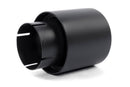 Dinan Double-Walled 4in Clamp-On Exhaust Tip - Black - 4in Outlet / 2.75in Inlet