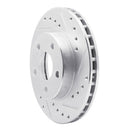 R1 85-91 Buick SKYHAWK Front Right Drilled & Slotted Silver Brake Rotor