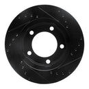 R1 80-93 Dodge Ramcharger 4WD Front Left Drilled & Slotted Black Brake Rotor