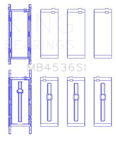 King Engine Bearings Mini Cooper B38A15M0 (Size +0.25mm) Main Bearing Set