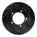R1 99-04 Chevrolet Tracker Front Left Drilled & Slotted Black Brake Rotor