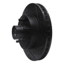 R1 69-96 Buick Estate Wagon Front Right Drilled & Slotted Black Brake Rotor