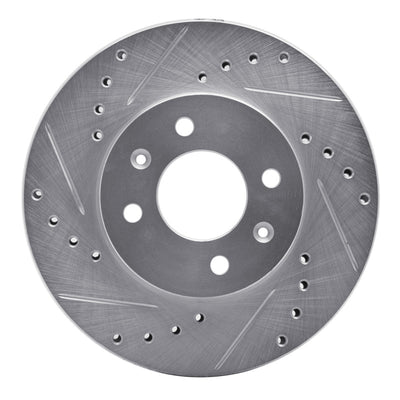 R1 12-25 Dodge Attitude (Mexico) Front Left Drilled & Slotted Silver Brake Rotor