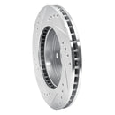 R1 91-94 Toyota Previa Front Right Drilled & Slotted Silver Brake Rotor