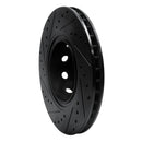R1 91-93 BMW M5 Front Right Drilled & Slotted Black Brake Rotor