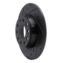 R1 10-25 Audi A3 Quattro Front & Rear Drilled & Slotted Black Brake Rotor Set