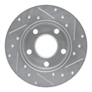 R1 96-05 Audi A4 Quattro Rear Left Drilled & Slotted Silver Brake Rotor