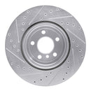 R1 13-21 BMW 340i Rear Drilled & Slotted Silver Brake Rotor Set