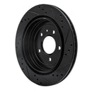 R1 13-19 Cadillac ATS Rear Left Drilled & Slotted Black Brake Rotor