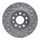 R1 14-19 Fiat 500L Rear Right Drilled & Slotted Silver Brake Rotor