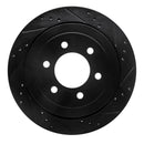R1 07-17 Ford ExpeditIon Front & Rear Drilled & Slotted Black Brake Rotor Set