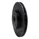 R1 10-16 Hyundai Genesis Coupe Front & Rear Drilled & Slotted Black Brake Rotor Set