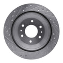R1 02-09 Buick Rainier Front & Rear Drilled & Slotted Silver Brake Rotor Set