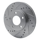 R1 01-07 Ford Escape Front Left Drilled & Slotted Silver Brake Rotor