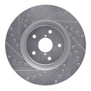R1 19-23 Subaru ASCENT Front Right Drilled & Slotted Silver Brake Rotor
