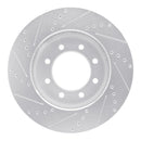 R1 09-24 Dodge Ram 4000 Front Drilled & Slotted Silver Brake Rotor Set