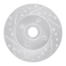 R1 78-93 Ford Thunderbird Front Left Drilled & Slotted Silver Brake Rotor
