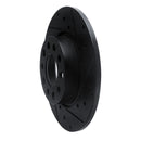 R1 15-25 Alfa Romeo Tonale Rear Right Drilled & Slotted Black Brake Rotor